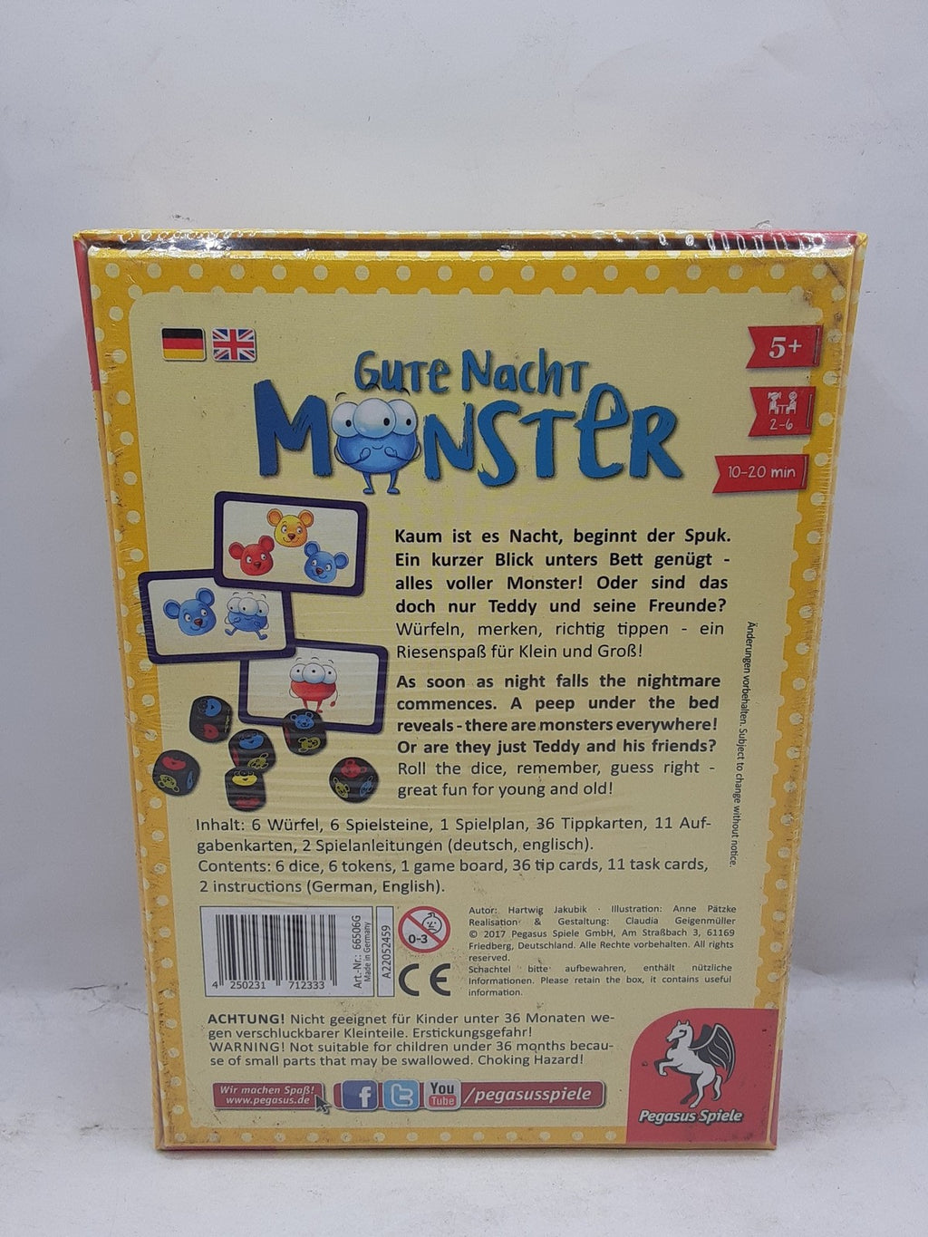 Pegasus Spiele - Gute Nacht Monster Board Game