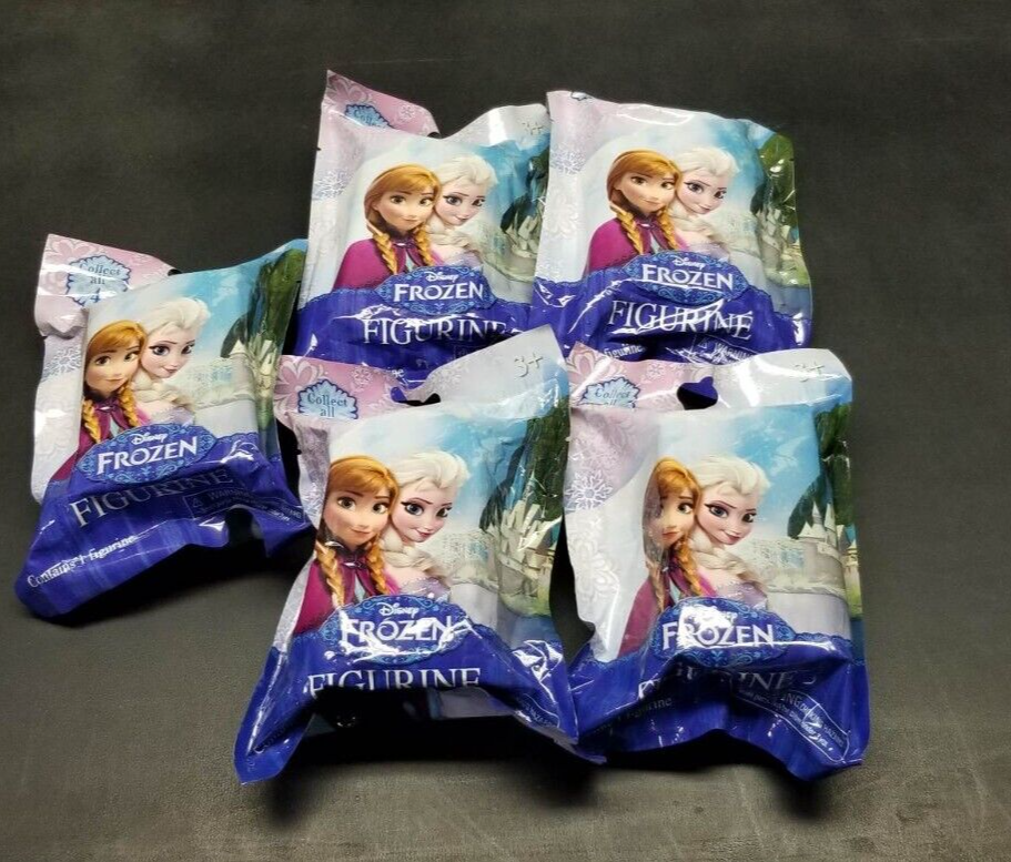 Disney Frozen Figurine Sealed Blind Booster Pack Lot of 5