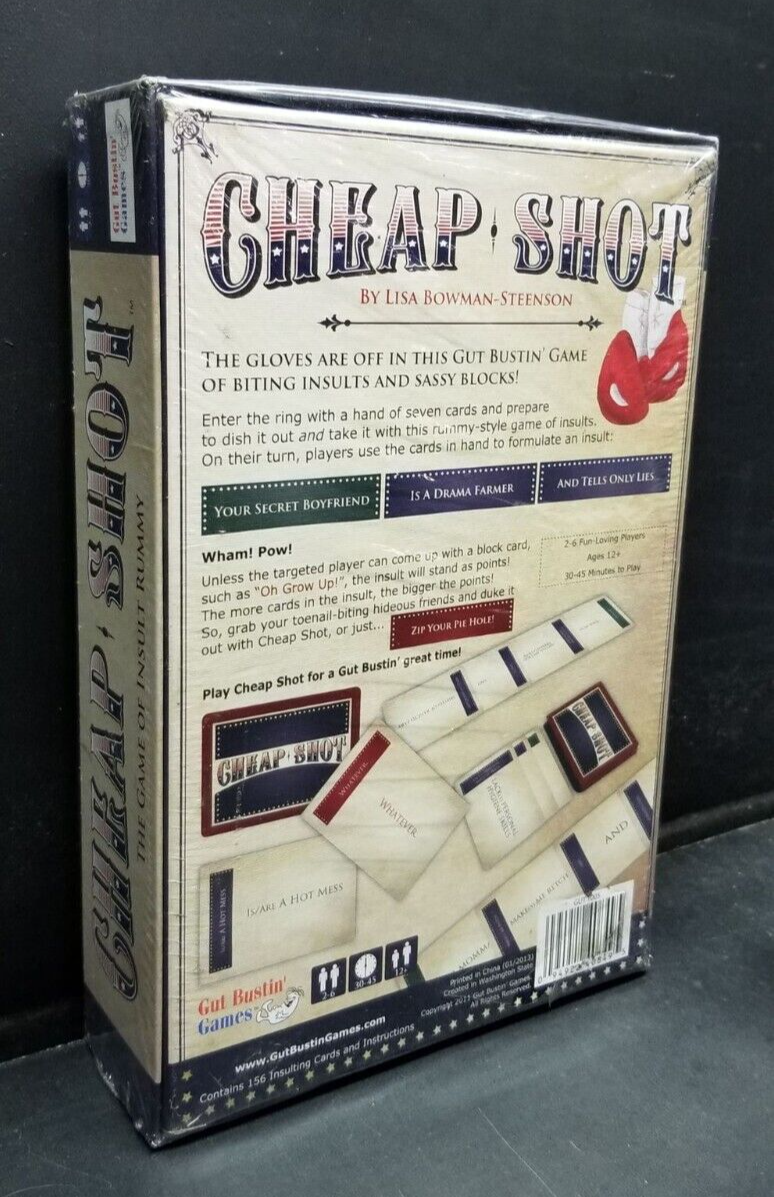Cheap Shot Strategy Exciting Interactive Party Gut Bustin' Games NEW SEALED