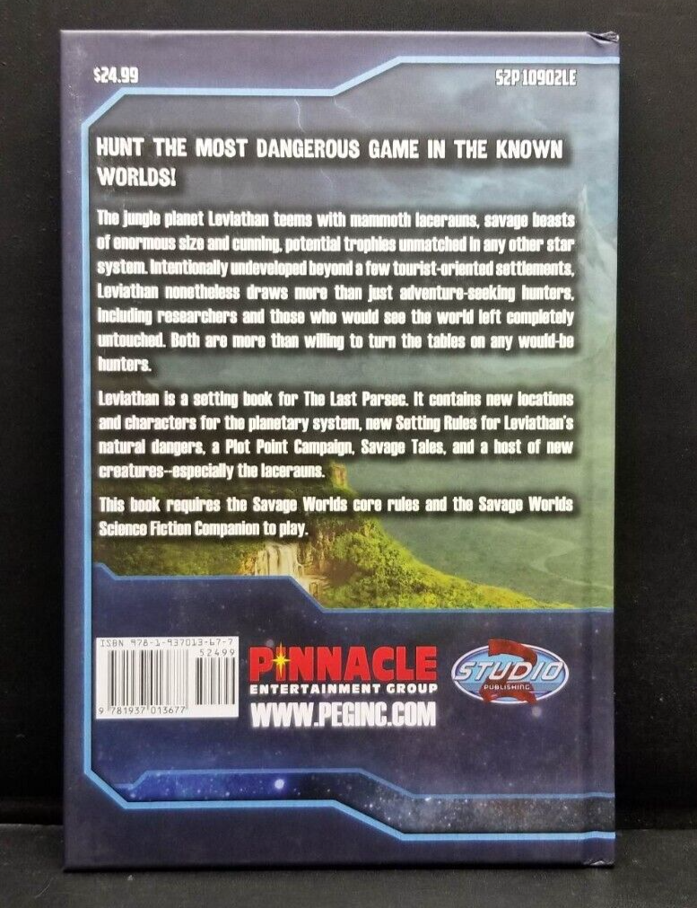 Savage Worlds The Last Parsec Leviathan RPG HC Book Pinnacle