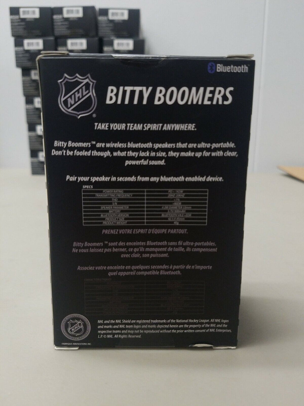 NHL Ultra Portable Tiny Bluetooth Speaker Minnesota Wild Bitty Boomer