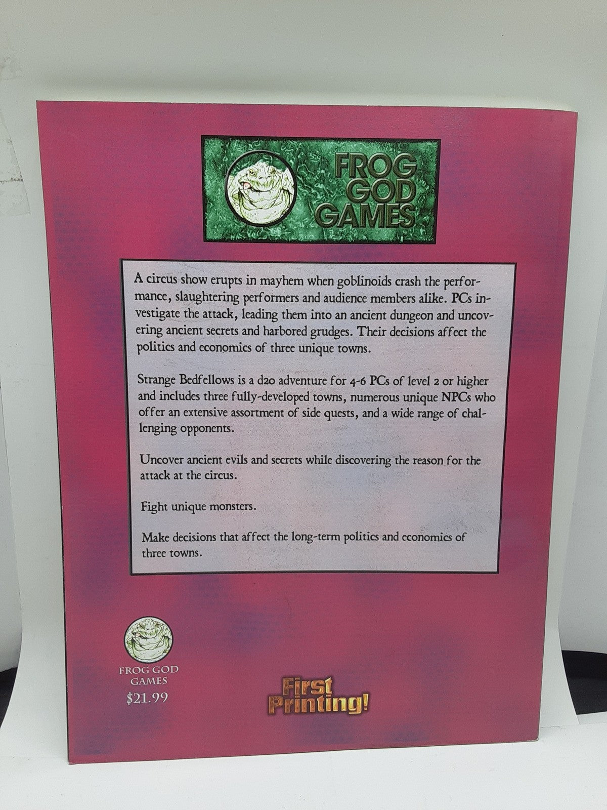 Frog God Games FGG2 Strange Bedfellows Pathfinder