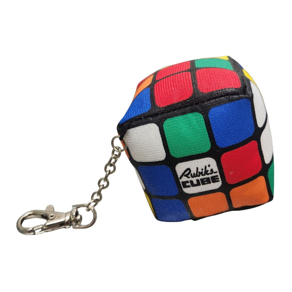 Rubik's Cube Plush Keychain Soft Toy – Retro Puzzle Collectible Bag Clip