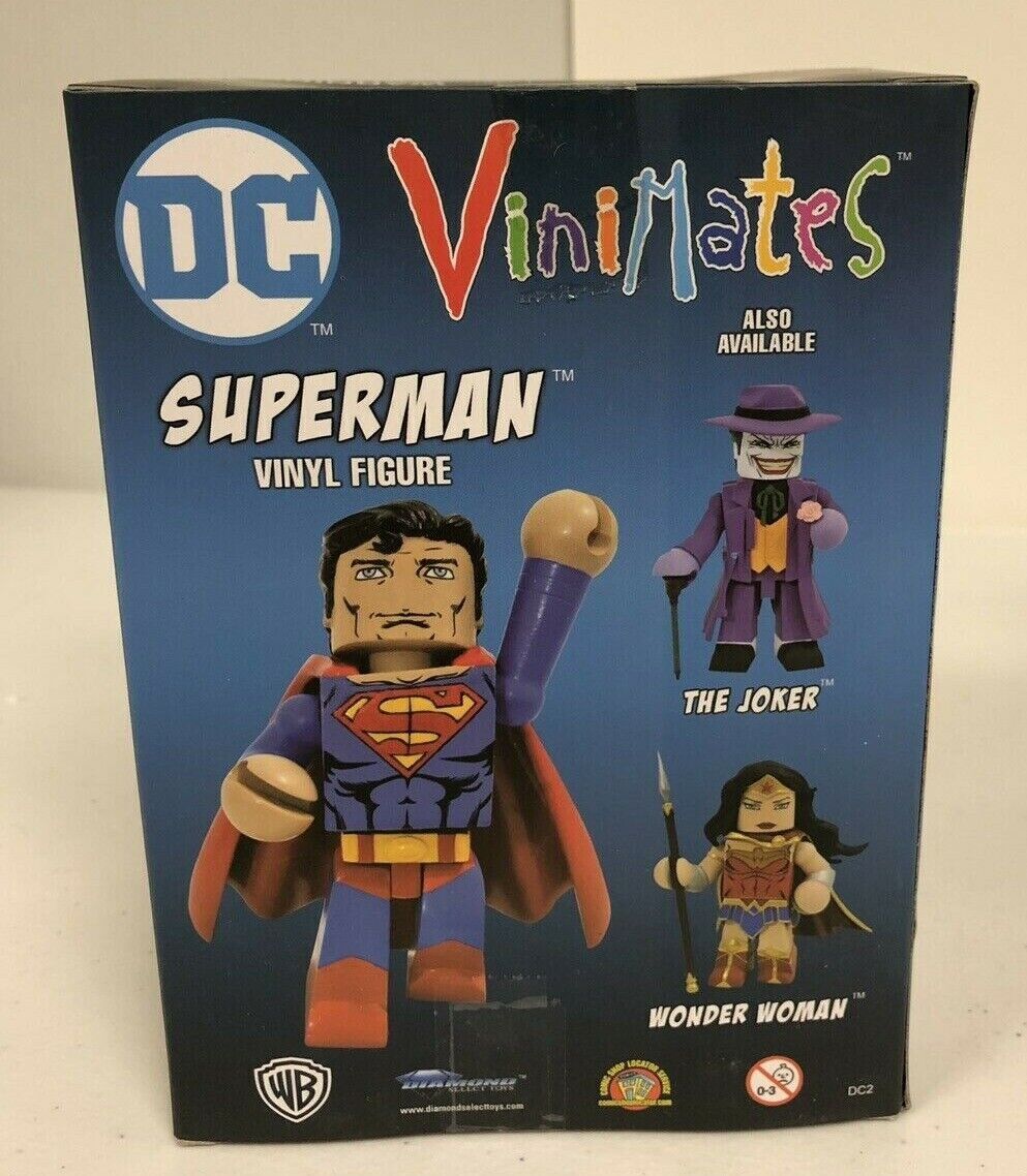 DC Wonder Woman + Superman Vinyl Figure (Diamond Select) Lot of 2 NIB