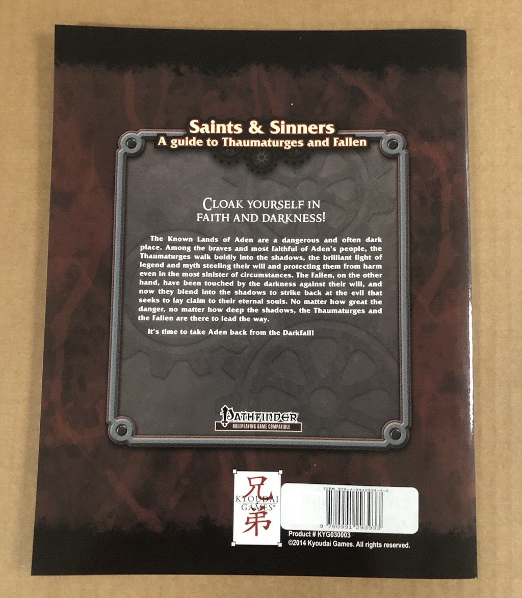 Thunderscape The World of Aden Saints & Sinners RPG NEW Pathfinder Compatible