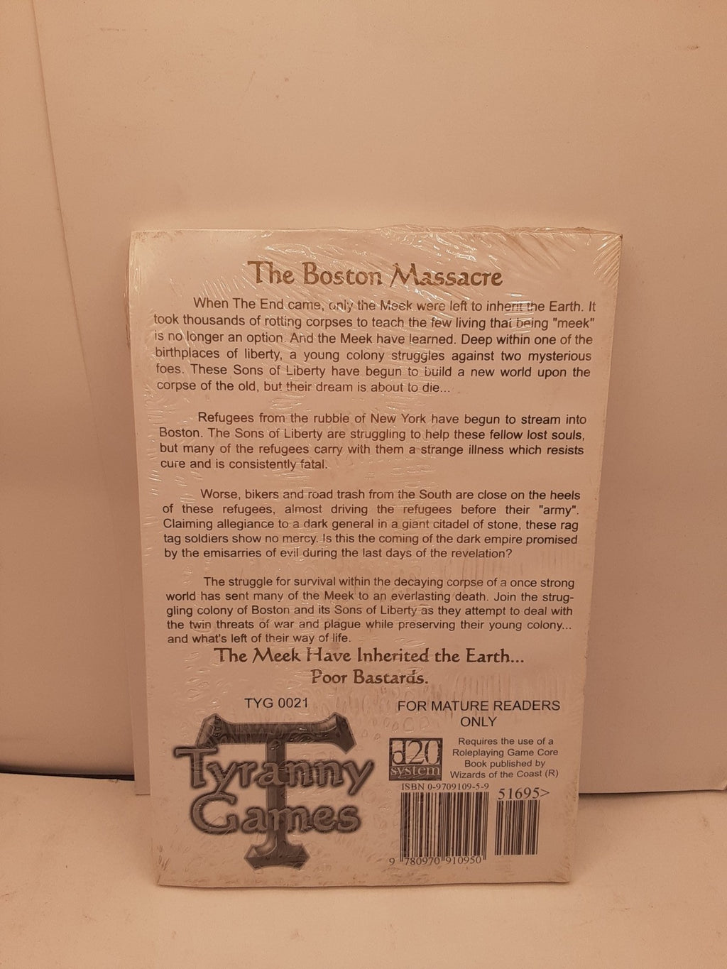 The End : The Boston Massacre D20 System Tyranny Games