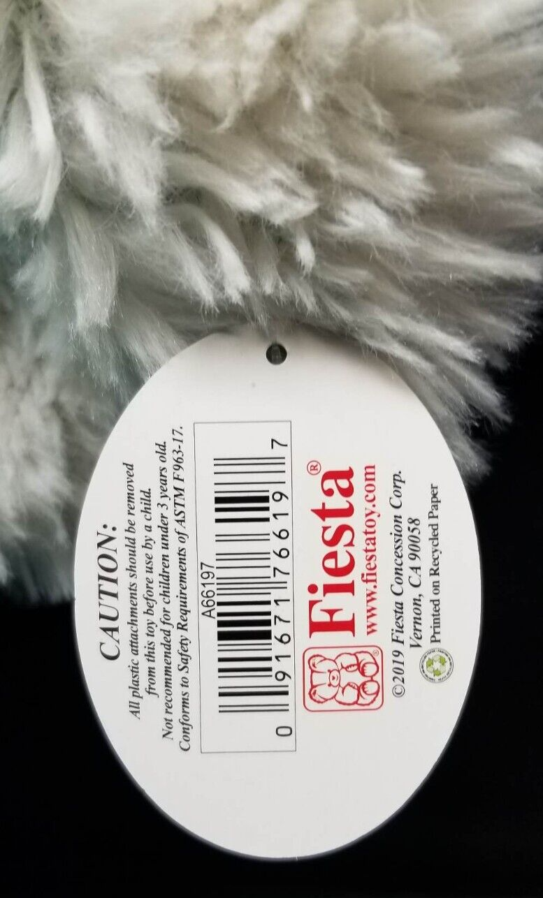 Fiesta Scruffy 22 Inch Turquoise Elephant Plush NEW WITH TAG