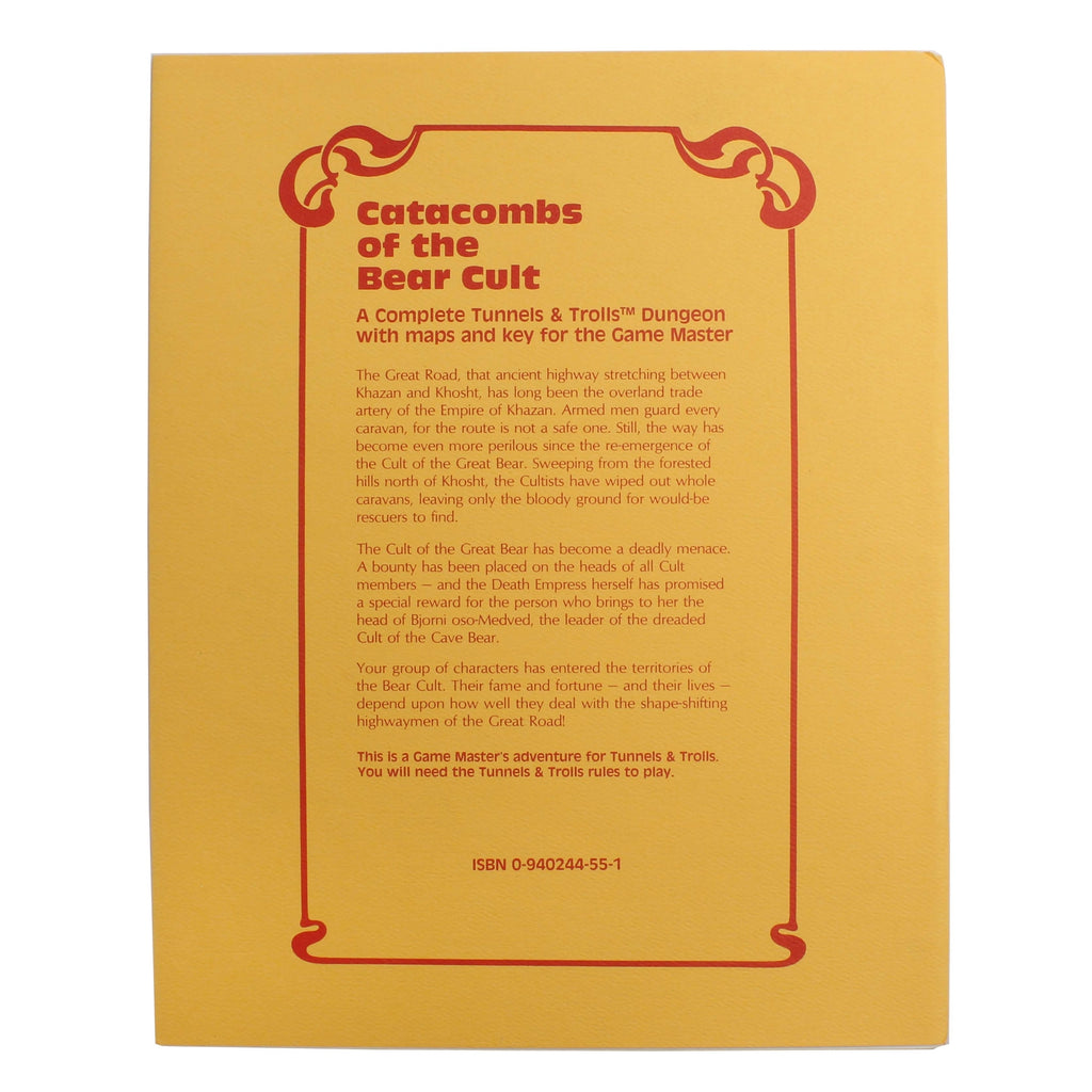 Tunnels & Trolls: Catacombs of the Bear Cult (GM Adventure)