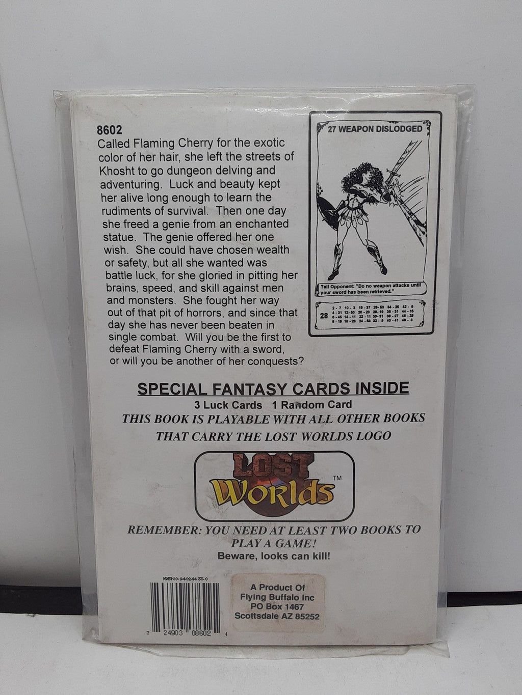 Tunnels & Trolls - "Flaming Cherry" Barbarian Beauty - Lost Worlds Combat