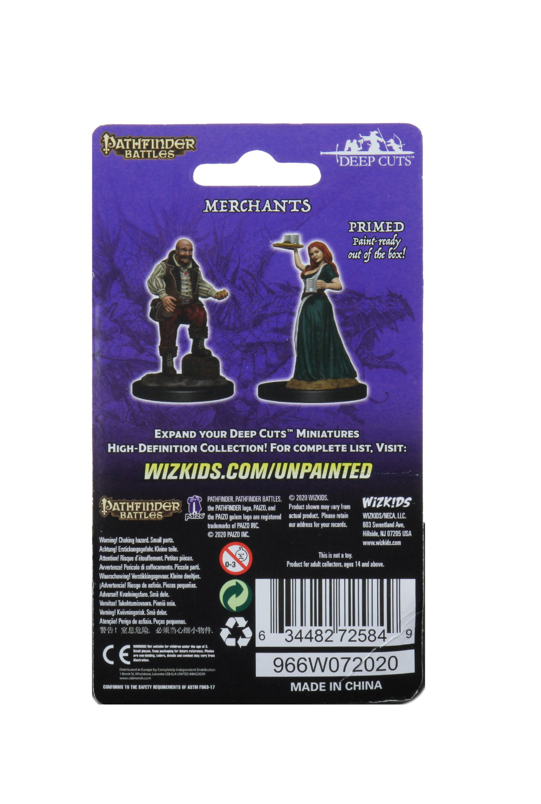 Pathfinder Battles Deep Cuts Unpainted Miniatures: Serving Girl/Merchant