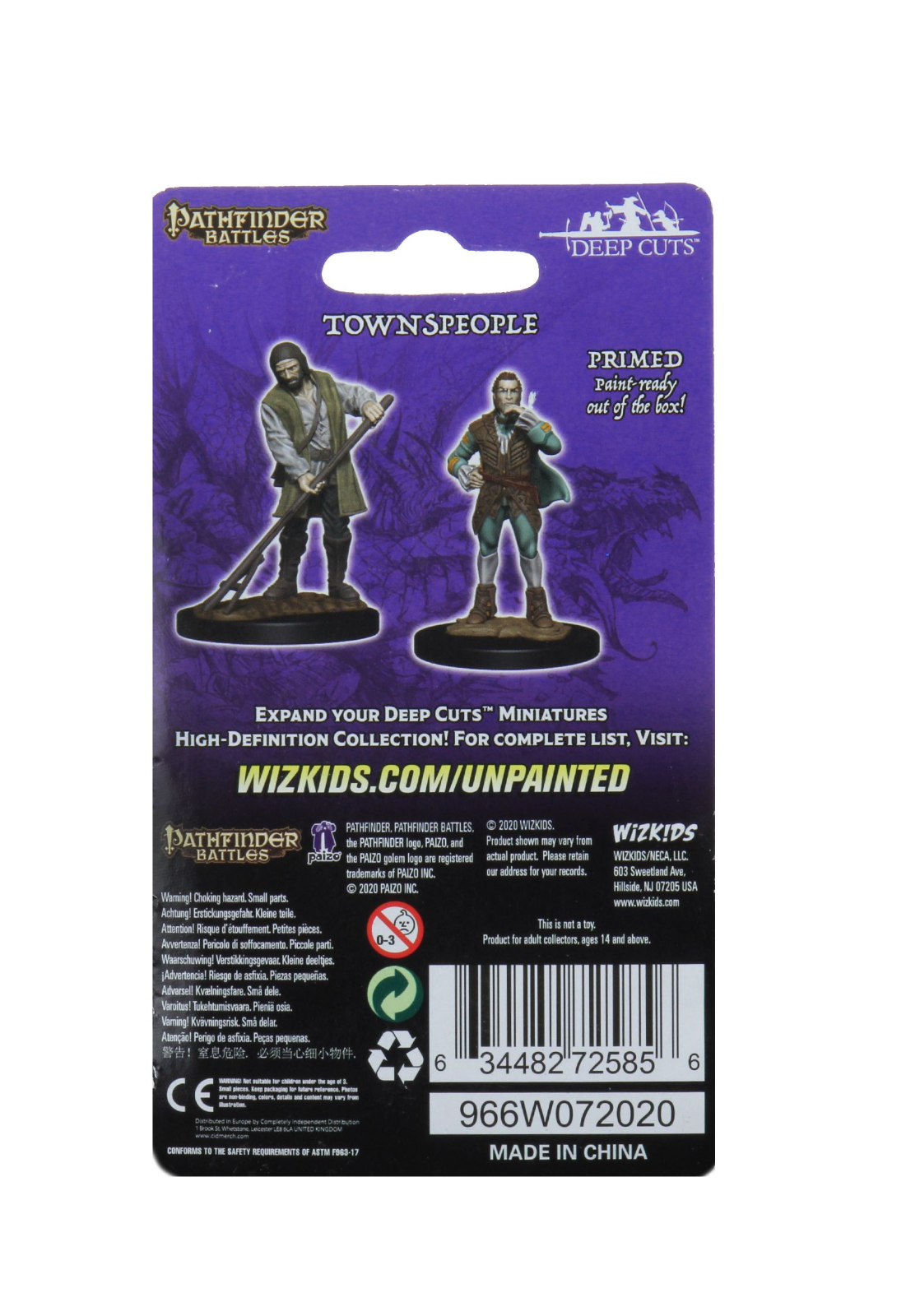 Pathfinder Battles Deep Cuts Unpainted Miniatures: Towns People