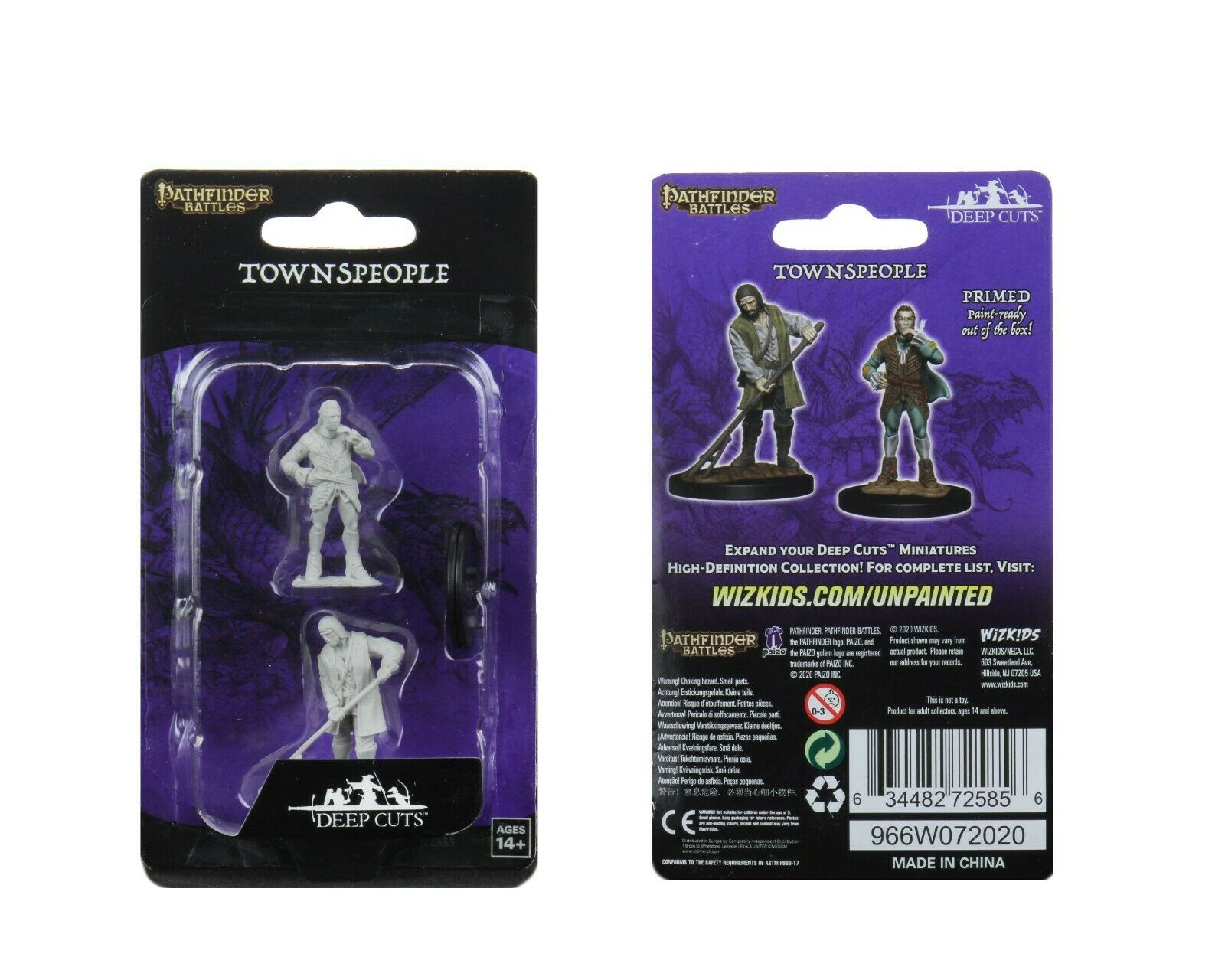 Pathfinder Battles Deep Cuts Unpainted Miniatures: Towns People