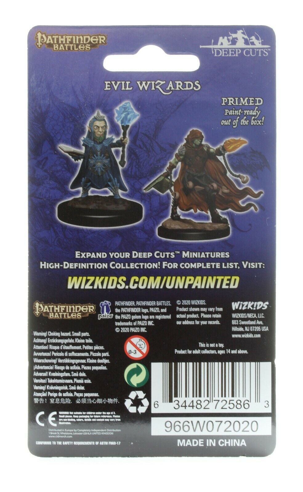 Pathfinder Battles Deep Cuts Unpainted Miniatures: Evil Wizards