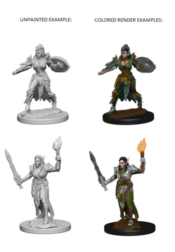 Pathfinder Battles Deep Cuts Unpainted Miniatures: Elf Female Fighter