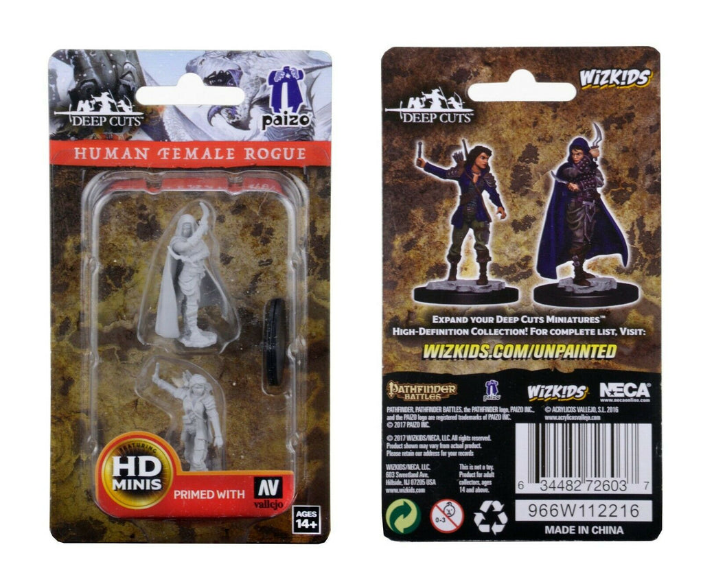 Pathfinder Battles Deep Cuts Unpainted Miniatures: Human Female Rogue