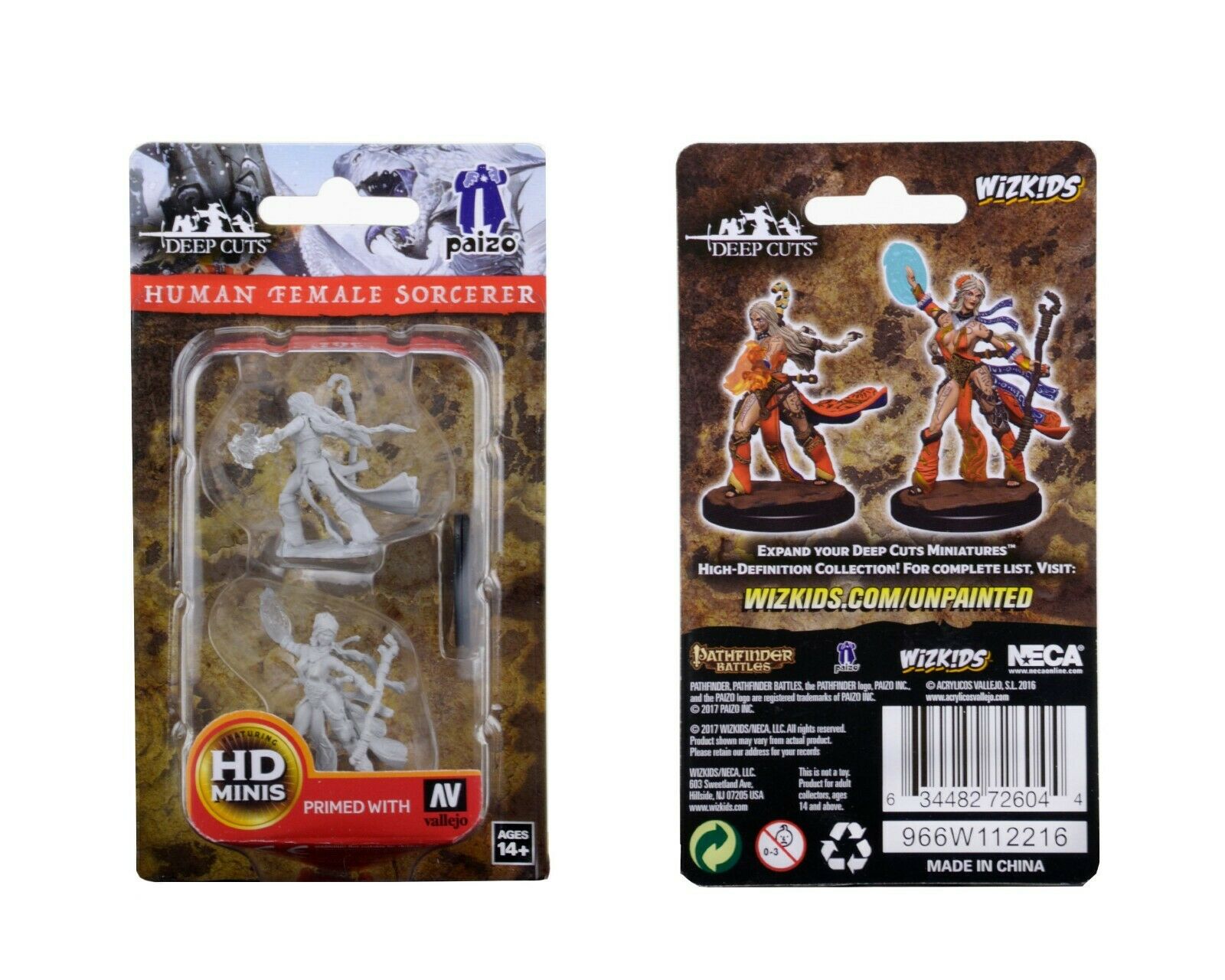 Pathfinder Battles Deep Cuts Unpainted Miniatures: Human Female Sorcererer
