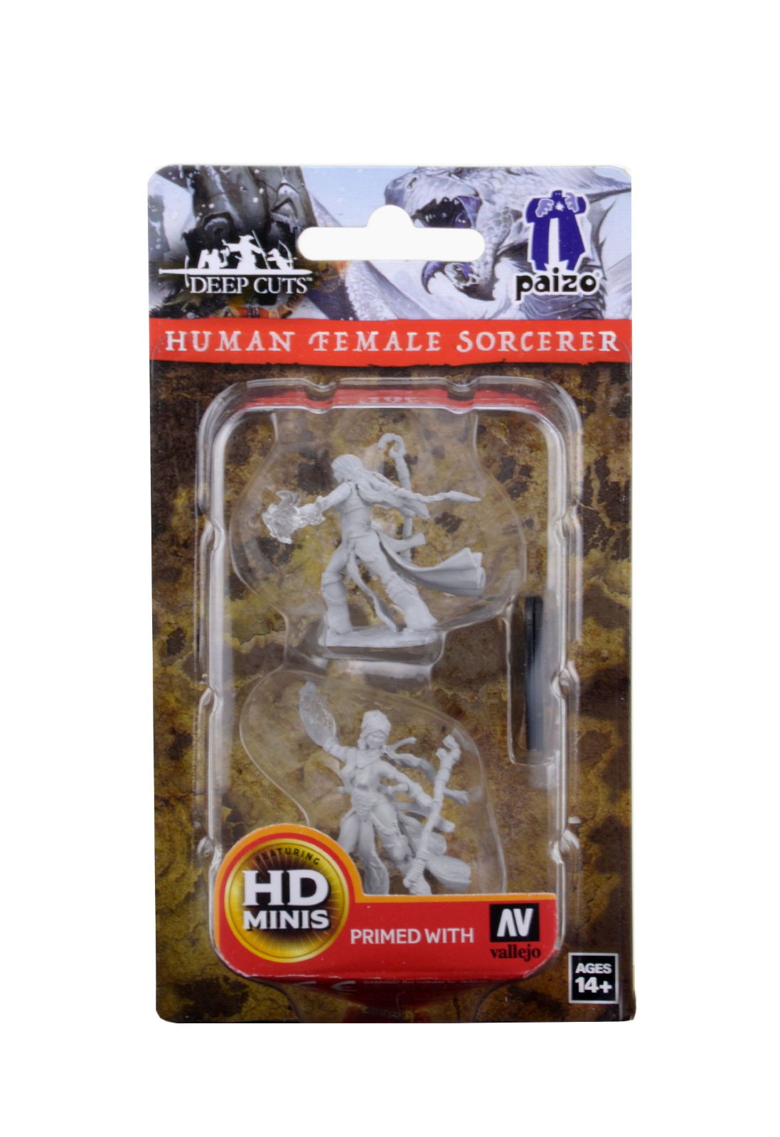 Pathfinder Battles Deep Cuts Unpainted Miniatures: Human Female Sorcererer