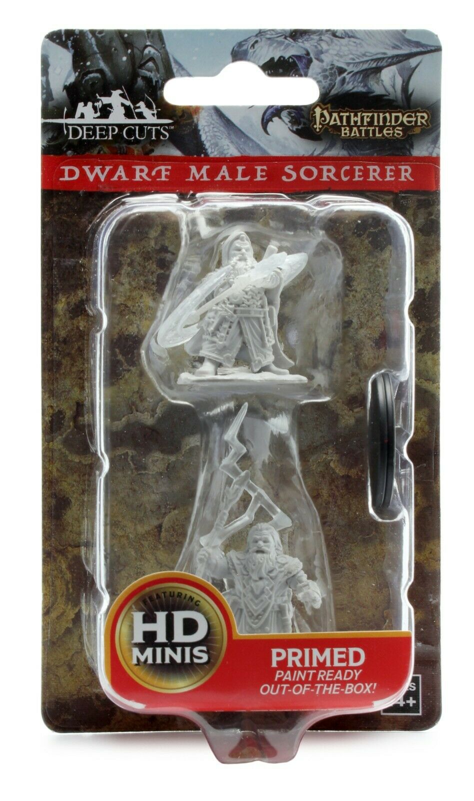 Pathfinder Battles Deep Cuts Unpainted Miniatures: Dwarf Male Sorcerer