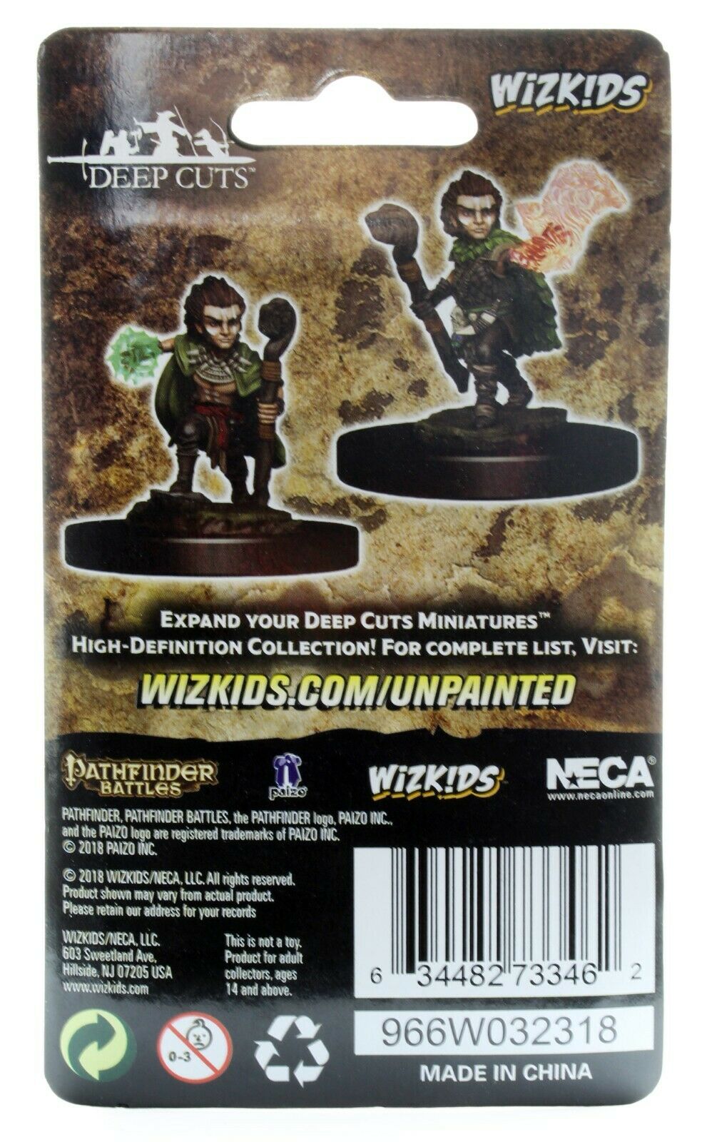 Pathfinder Battles Deep Cuts Unpainted Miniatures: Gnome Male Druid