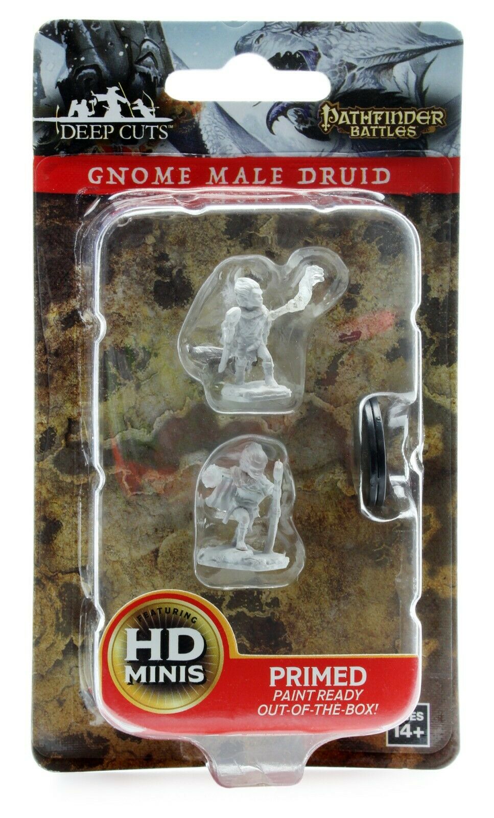 Pathfinder Battles Deep Cuts Unpainted Miniatures: Gnome Male Druid