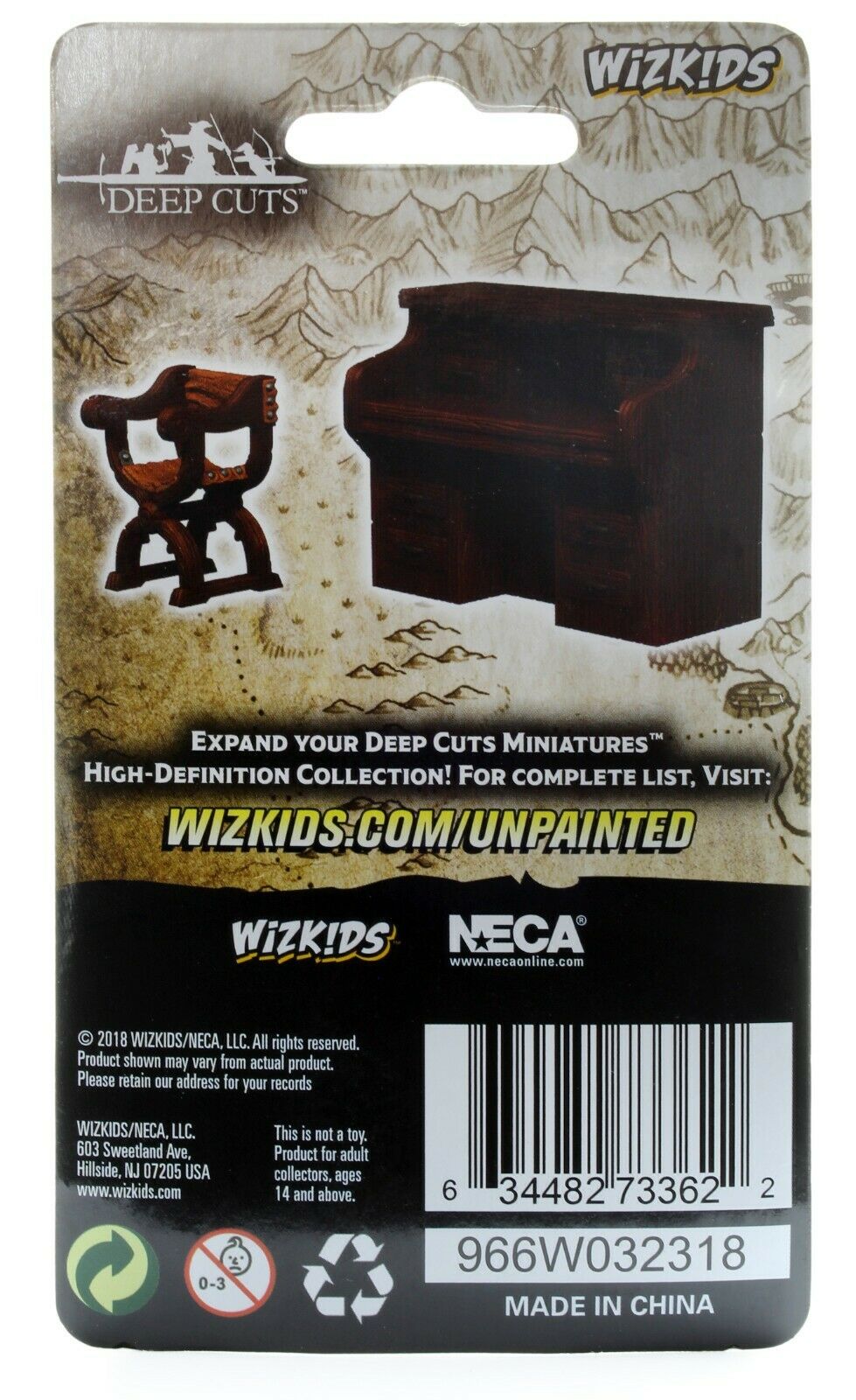 WizKids Deep Cuts Unpainted Miniatures: Desk and Chair