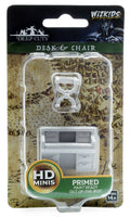WizKids Deep Cuts Unpainted Miniatures: Desk and Chair