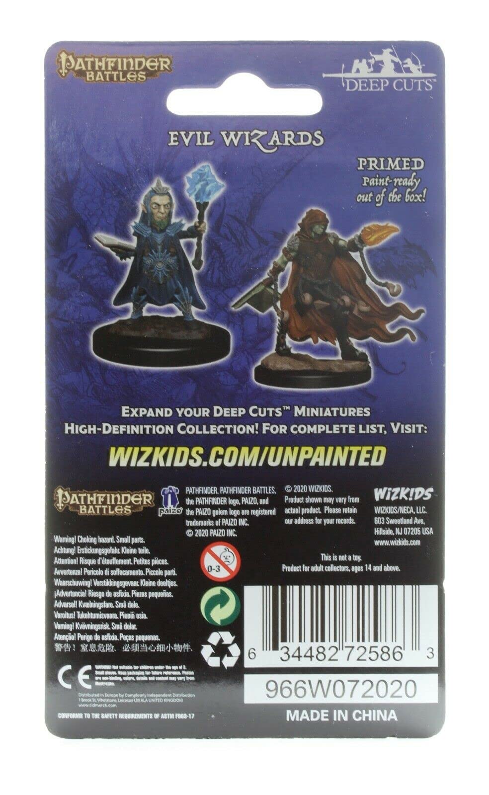 Pathfinder Battles Deep Cuts Unpainted Miniatures: Evil Wizards