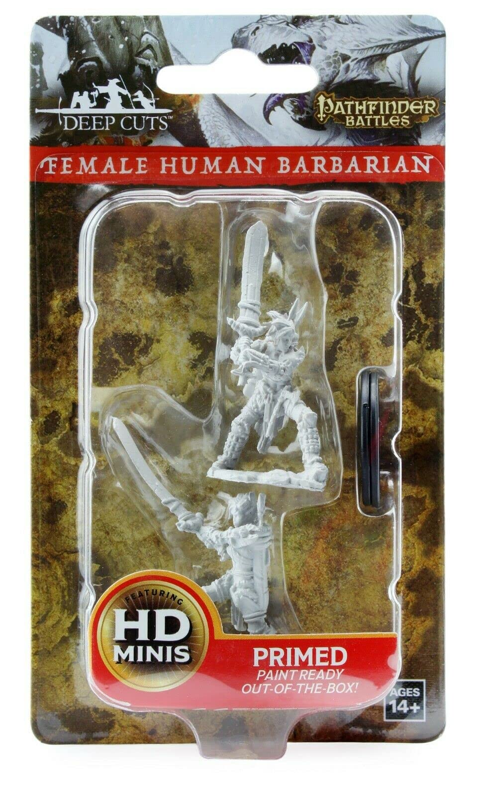 Pathfinder Battles Deep Cuts Unpainted Miniatures: Female Human Barbarian