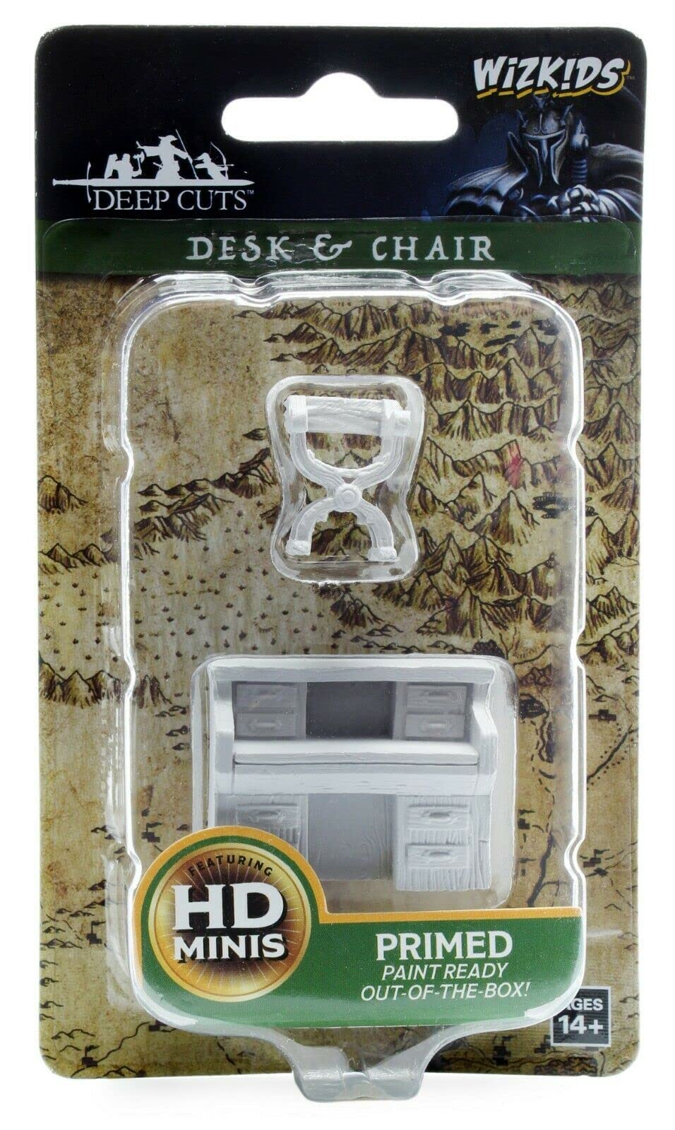WizKids Deep Cuts Unpainted Miniatures: Desk and Chair