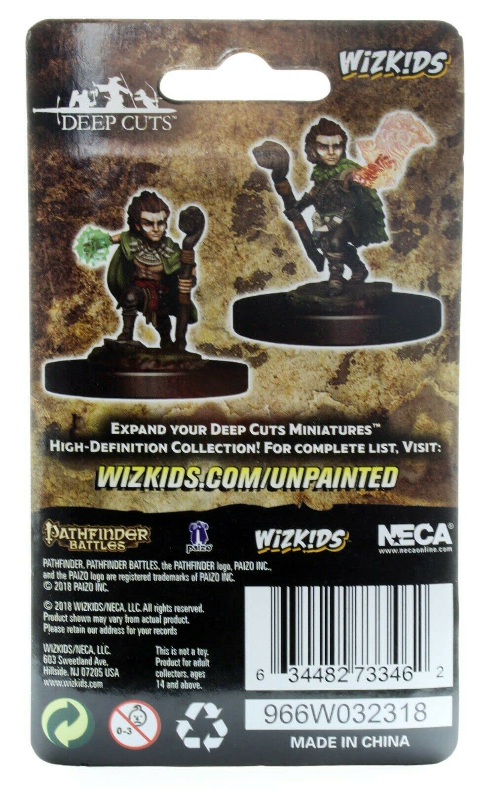 Pathfinder Battles Deep Cuts Unpainted Miniatures: Gnome Male Druid