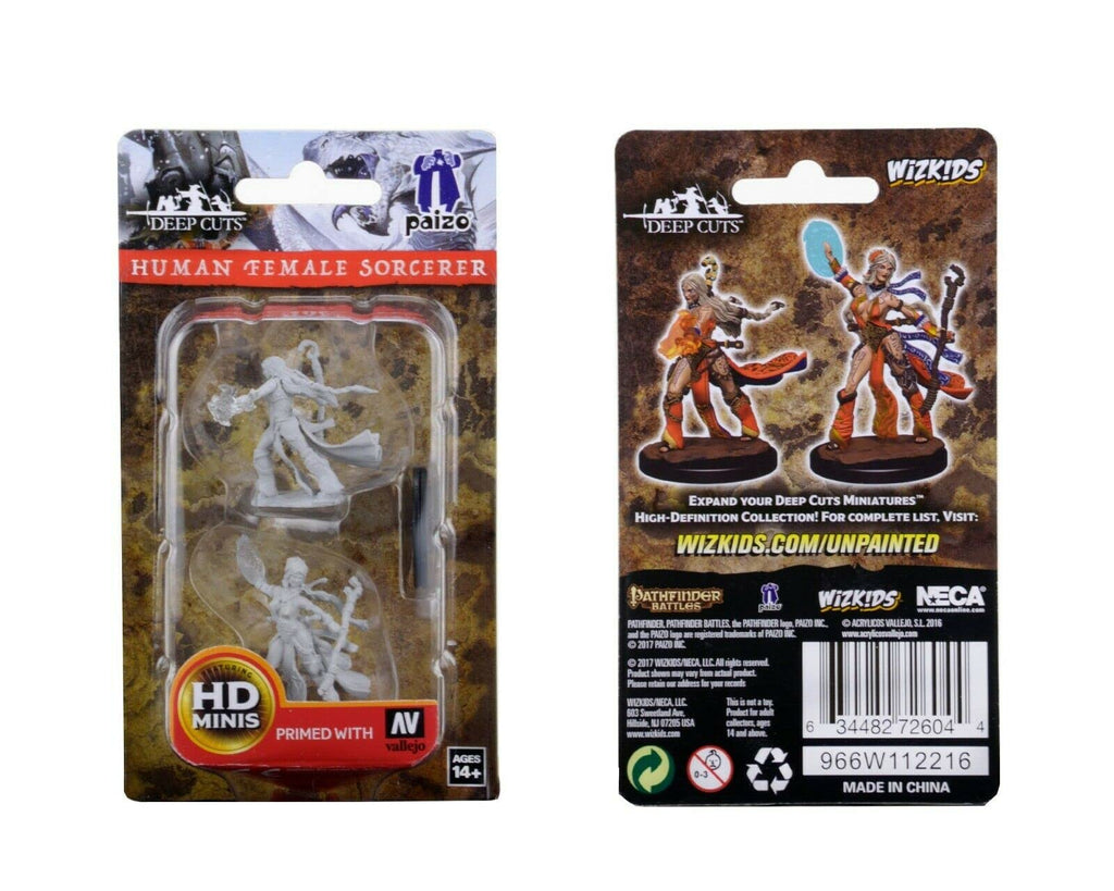 Pathfinder Battles Deep Cuts Unpainted Miniatures: Human Female Sorcererer