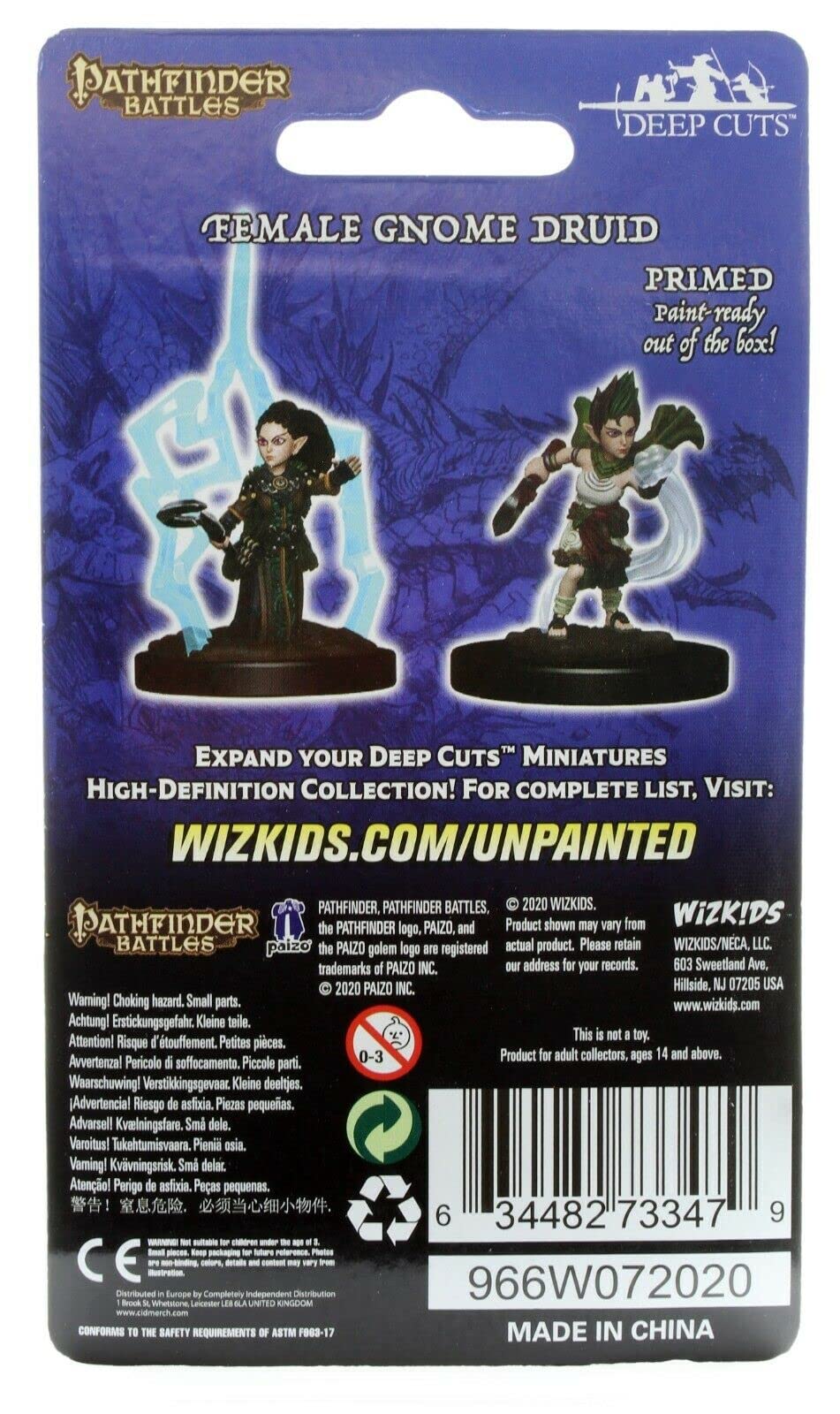 Pathfinder Battles Deep Cuts Unpainted Miniatures: Gnome Female Druid