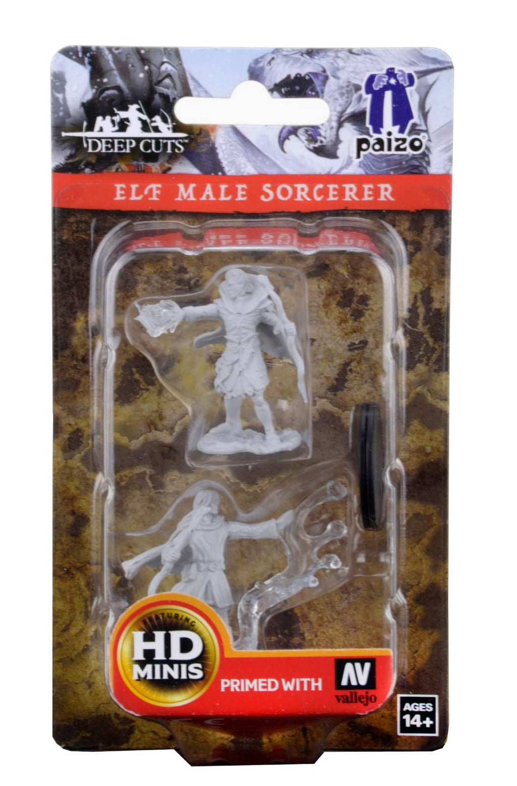 Pathfinder Battles Deep Cuts Unpainted Miniatures: Elf Male Sorcerer
