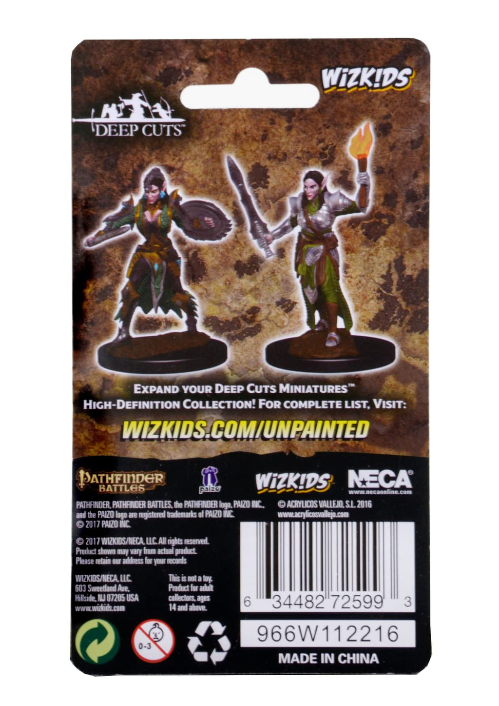 Pathfinder Battles Deep Cuts Unpainted Miniatures: Elf Female Fighter