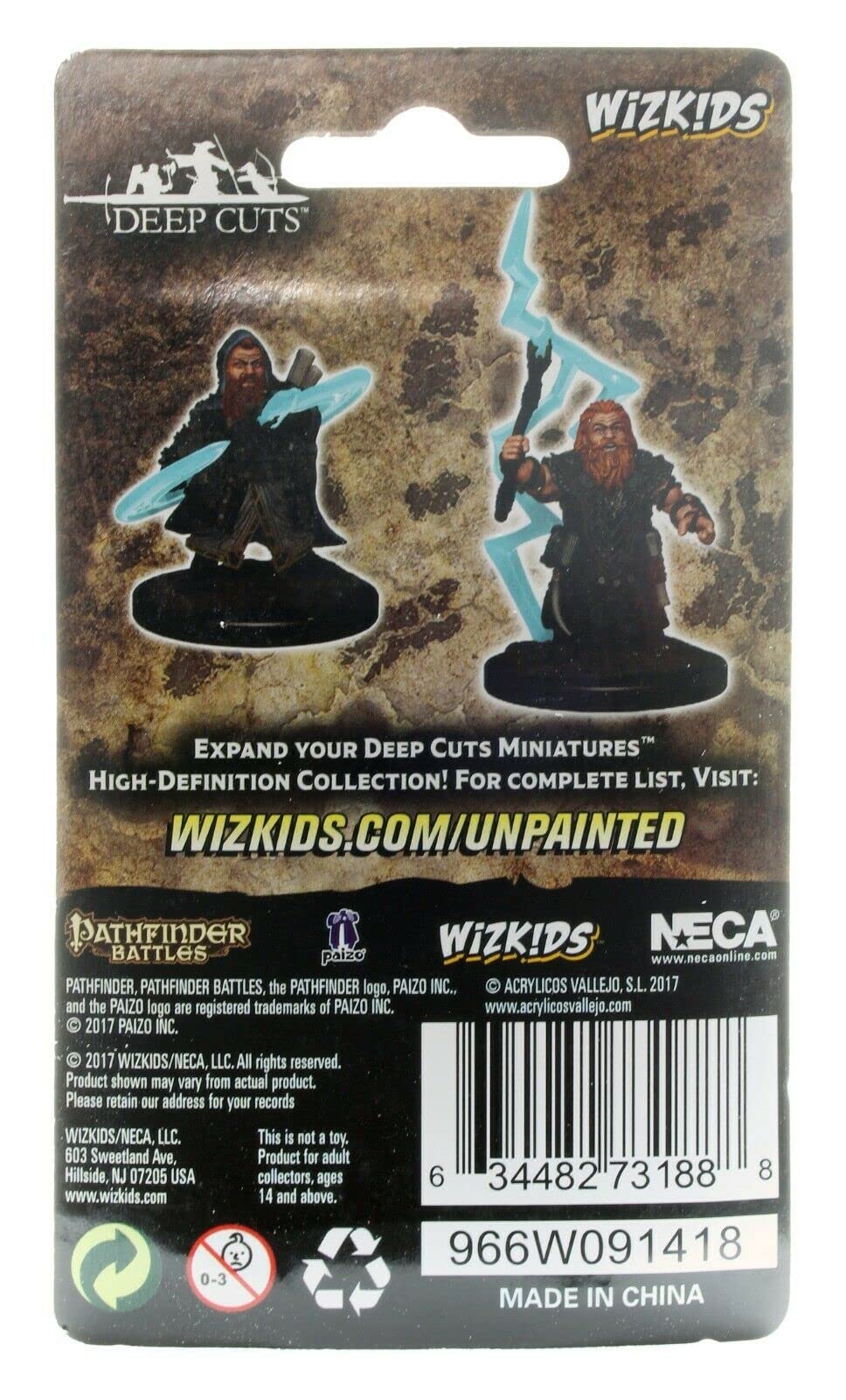 Pathfinder Battles Deep Cuts Unpainted Miniatures: Dwarf Male Sorcerer