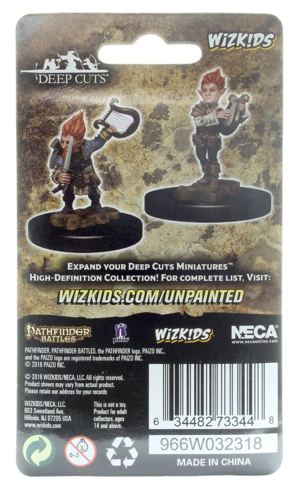 Pathfinder Battles Deep Cuts Unpainted Miniatures: Gnome Male Bard
