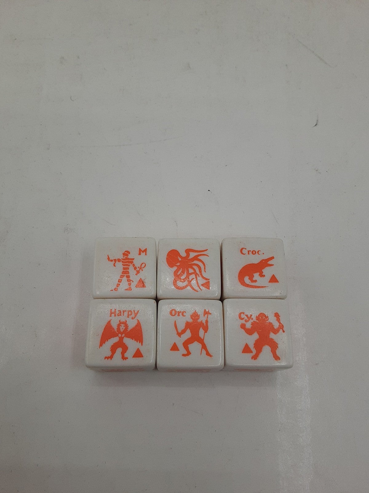 Vintage Flying Buffalo Monster Dice (Orange) set of 6