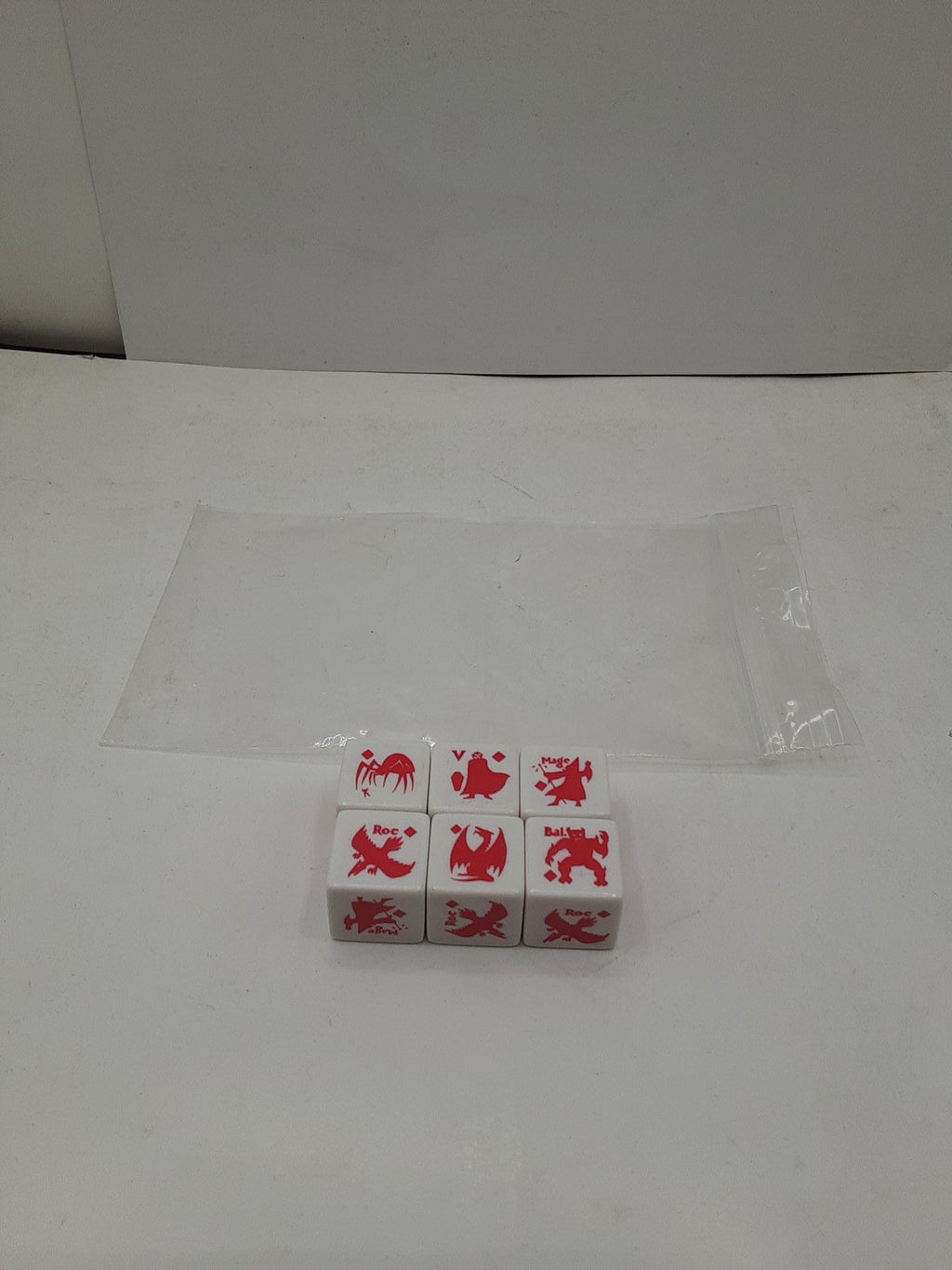 Vintage Flying Buffalo Monster Dice (red) set of 6