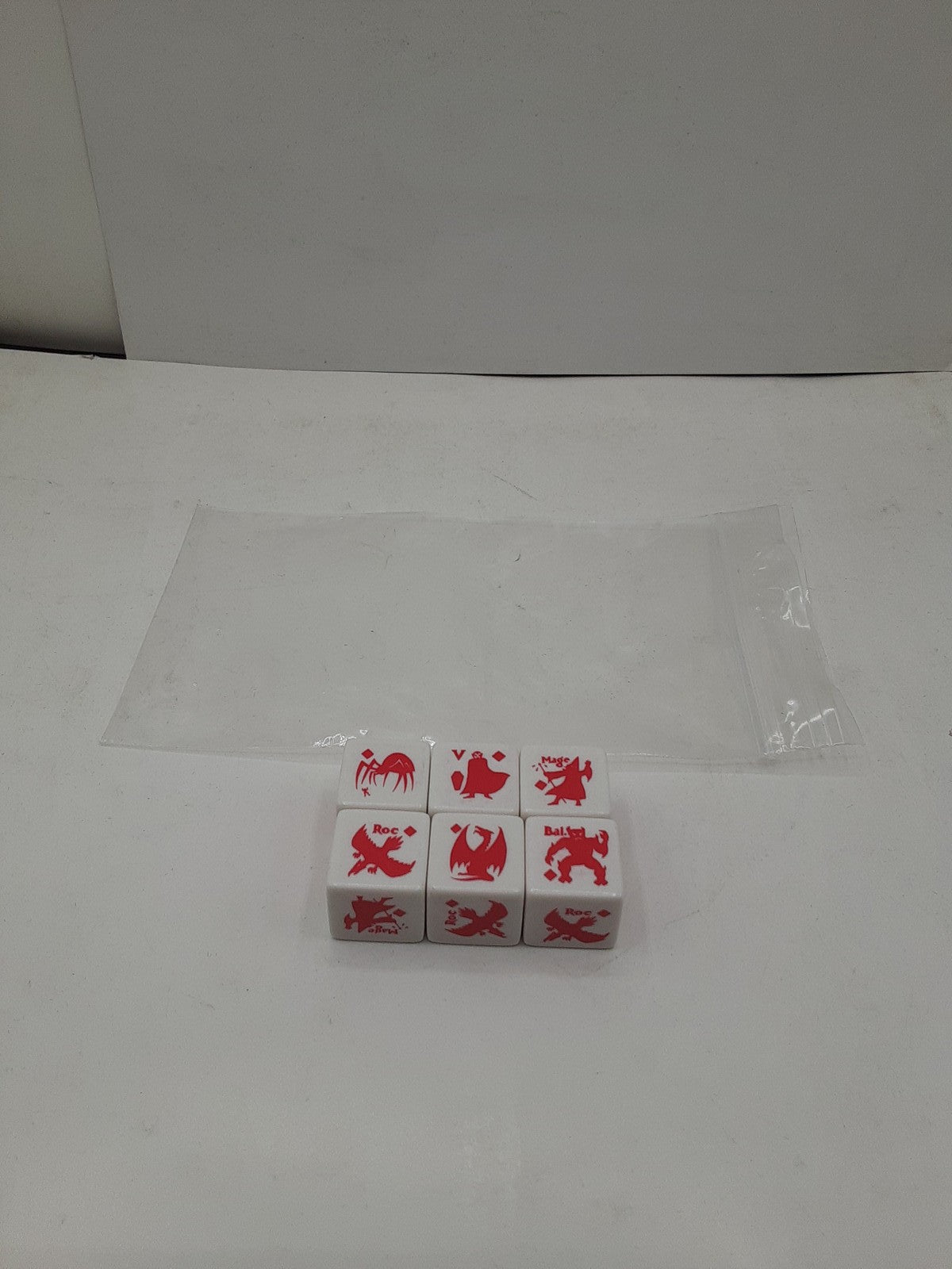 Vintage Flying Buffalo Monster Dice (red) set of 6