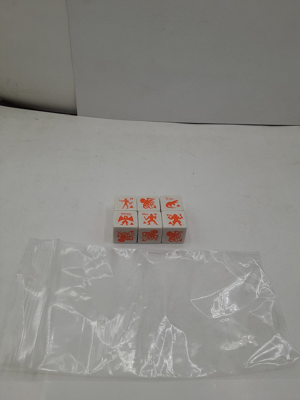 Vintage Flying Buffalo Monster Dice (Orange) set of 6