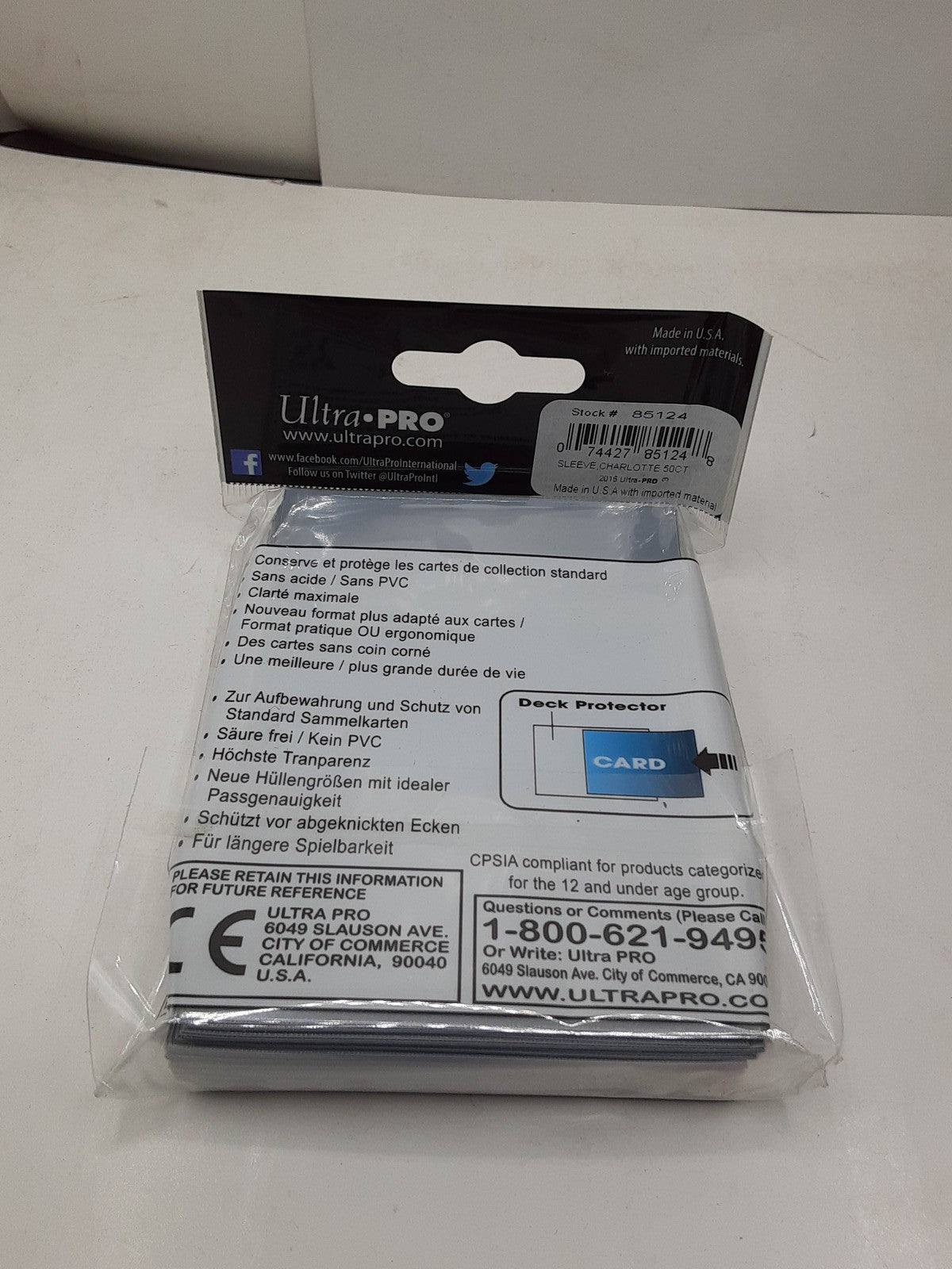Ultra Pro Deck Protector Sleeves 66mm x 91mm Long Lasting Durability Sleeves