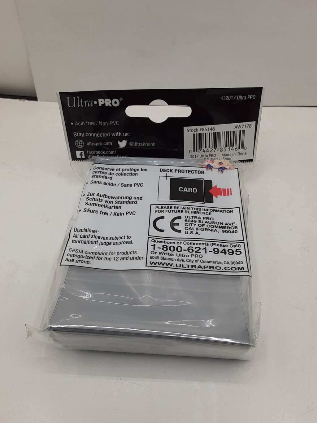 Ultra Pro Protector Series Deck Protector Sleeves 66mm x 91mm Pack of 65 -